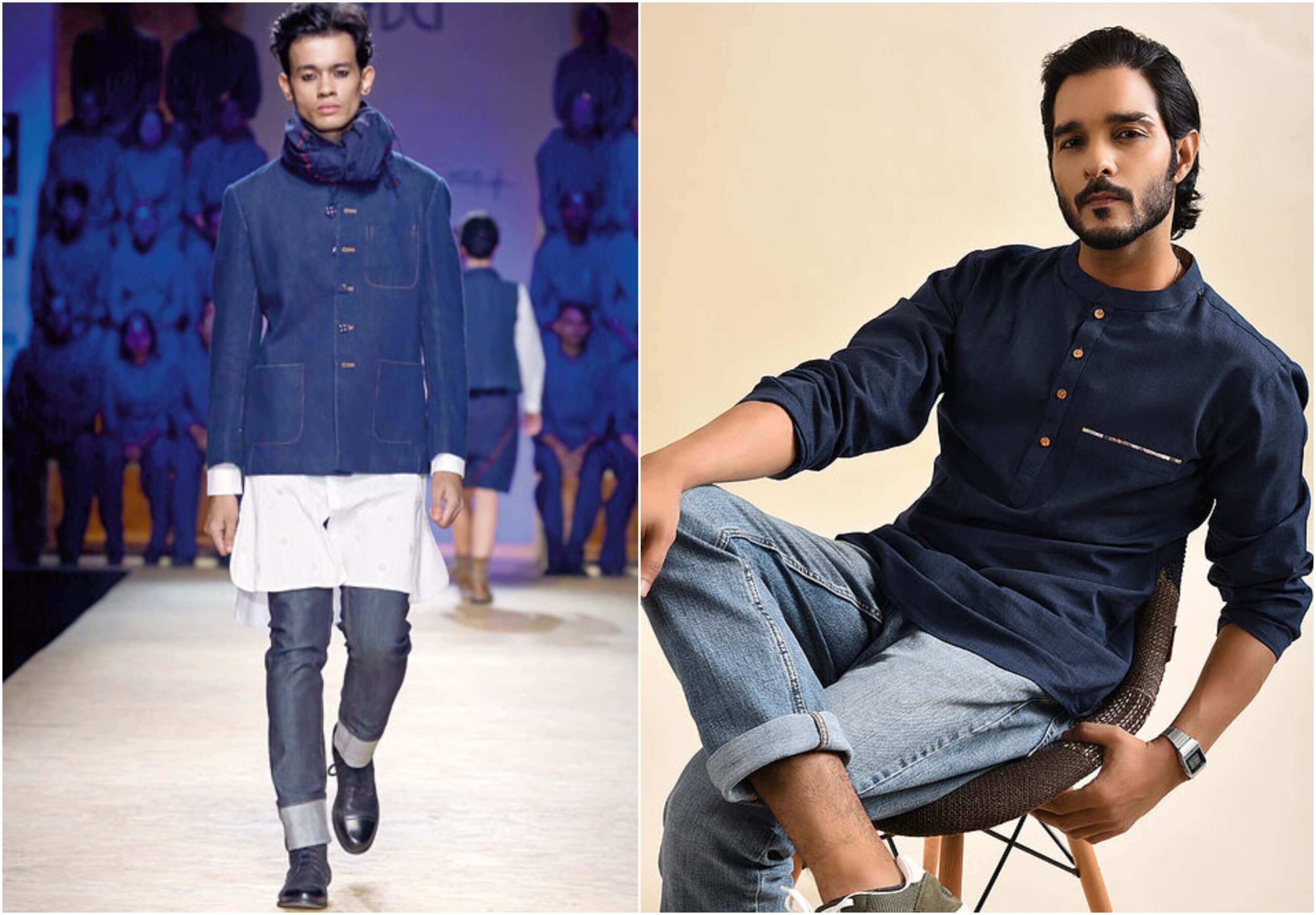 khadi kurta with jeans
