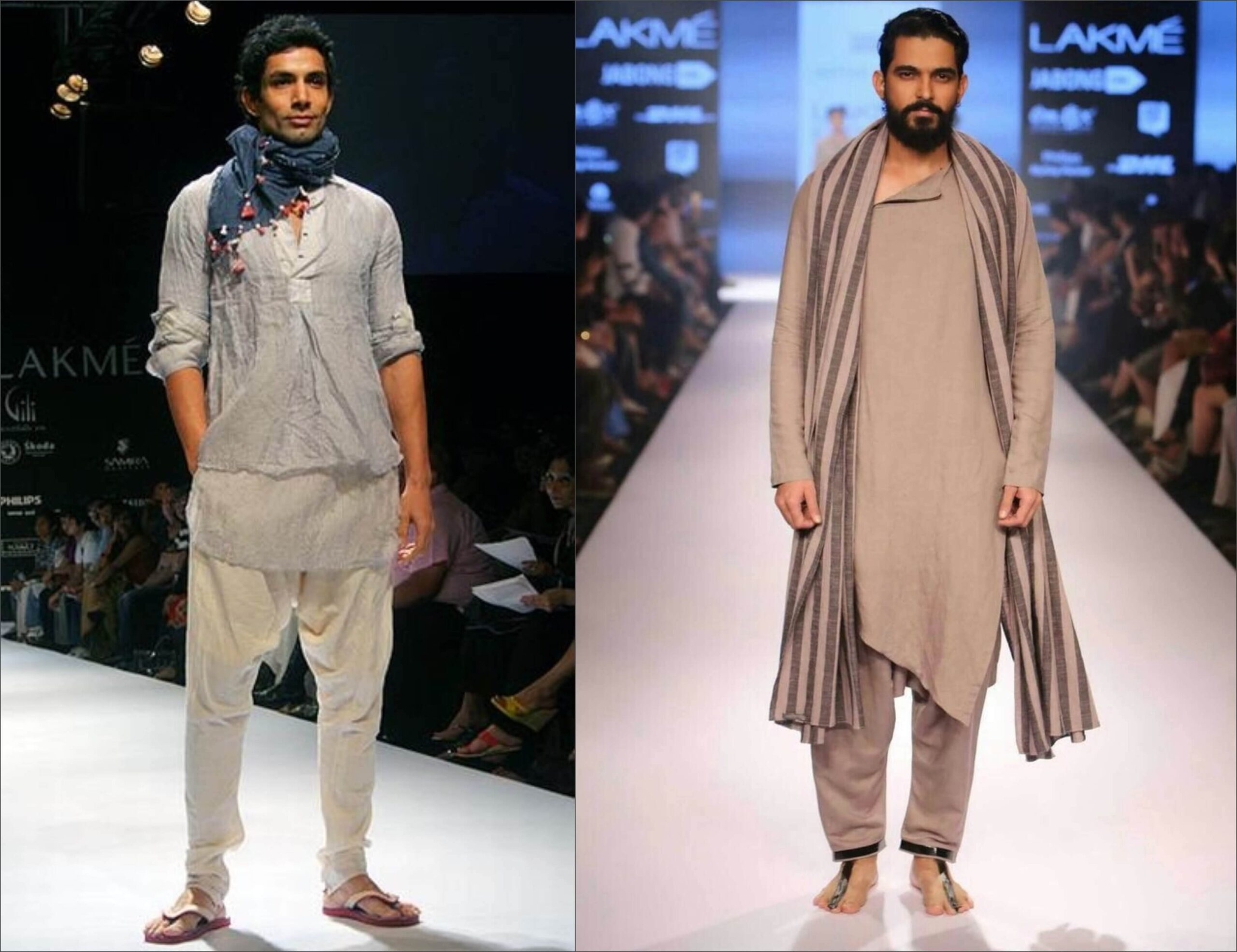 khadi kurta with scarf or stole