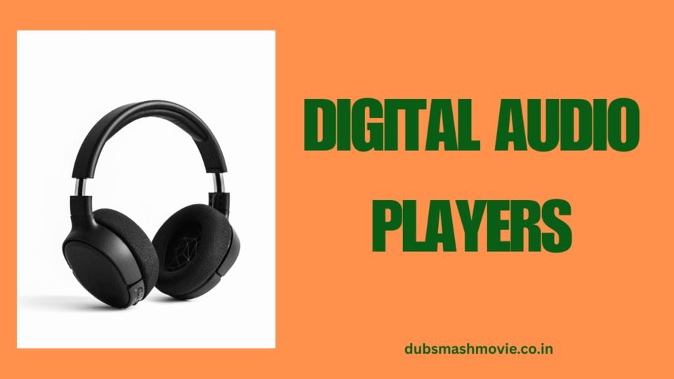 High-resolution digital audio player with headphones